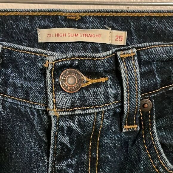 Levi’s Premium 70s High Slim Straight Jeans High Waisted 25 - Picture 7 of 10